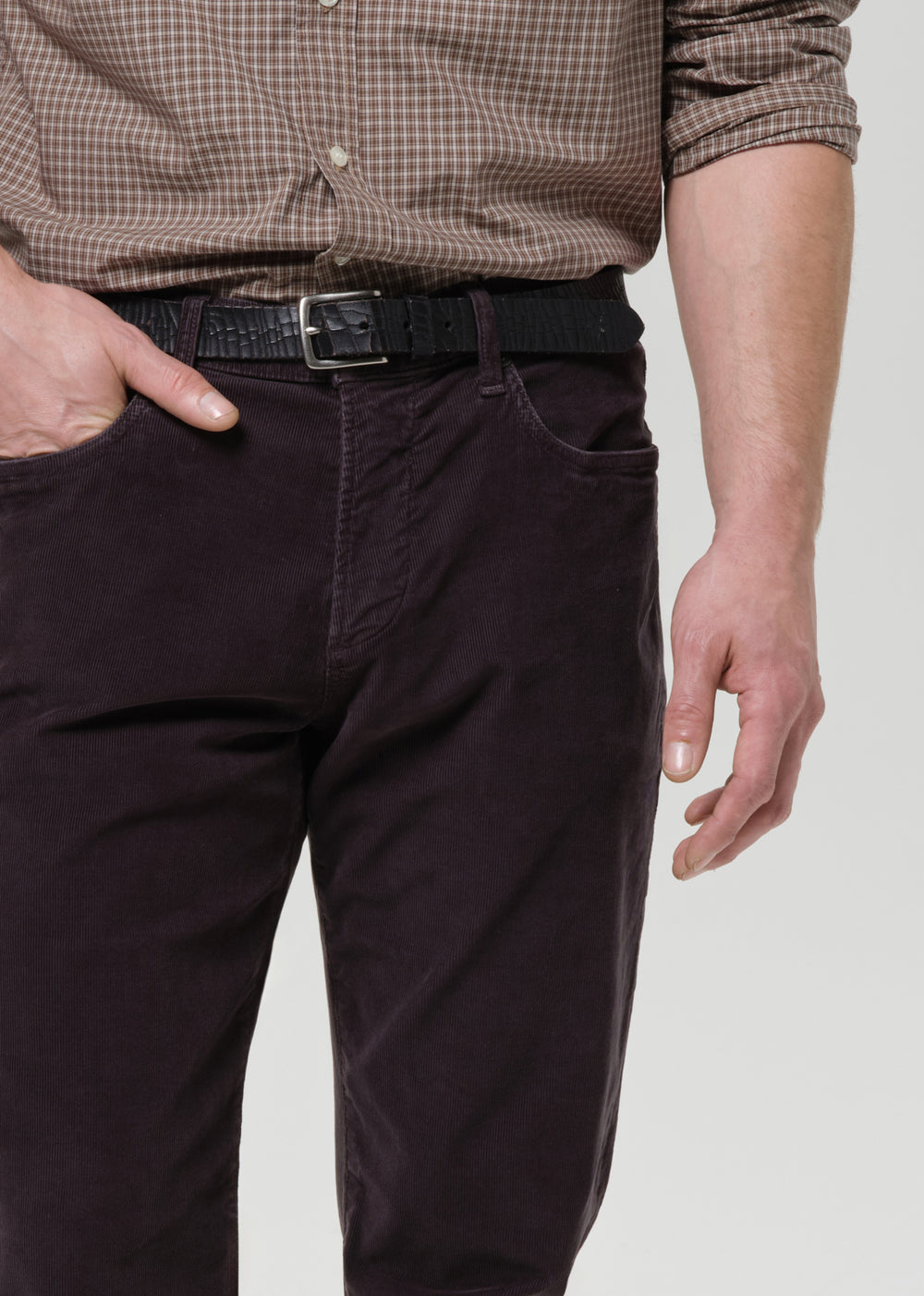 Elijah Classic Straight in Corduroy Charcoal