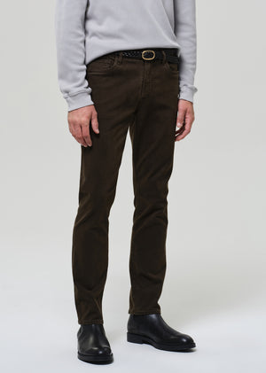 Elijah Relaxed Straight Cashmere Touch Dark Olive