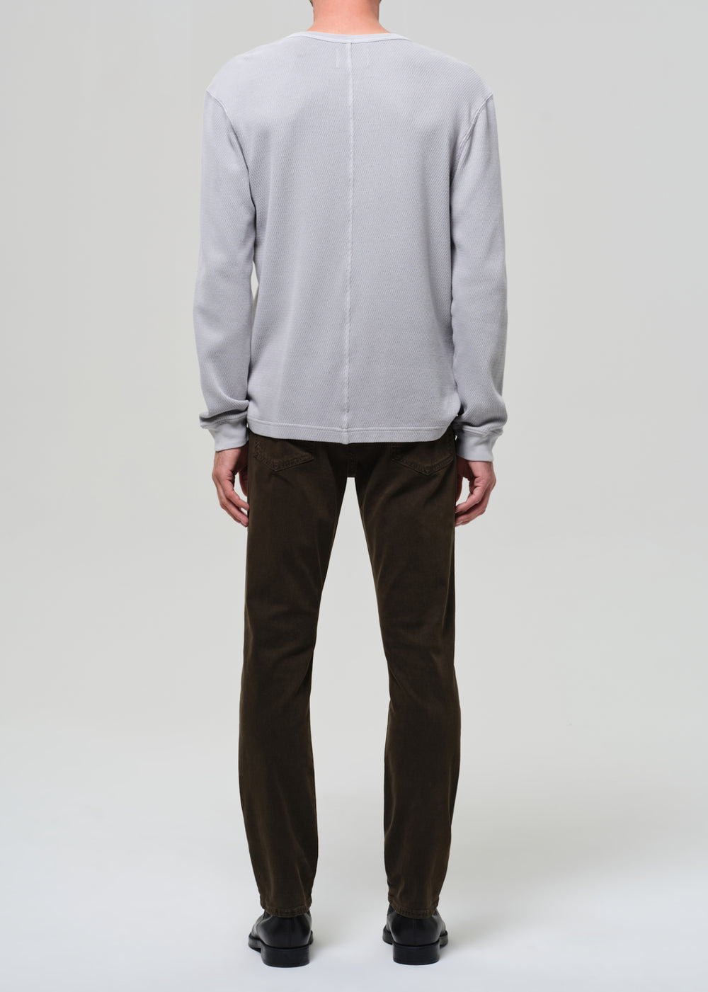 Elijah Relaxed Straight Cashmere Touch Dark Olive