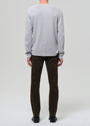 Elijah Relaxed Straight Cashmere Touch Dark Olive