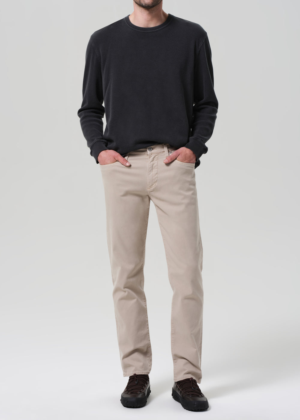 Elijah Relaxed Straight Cashmere Touch Wheat