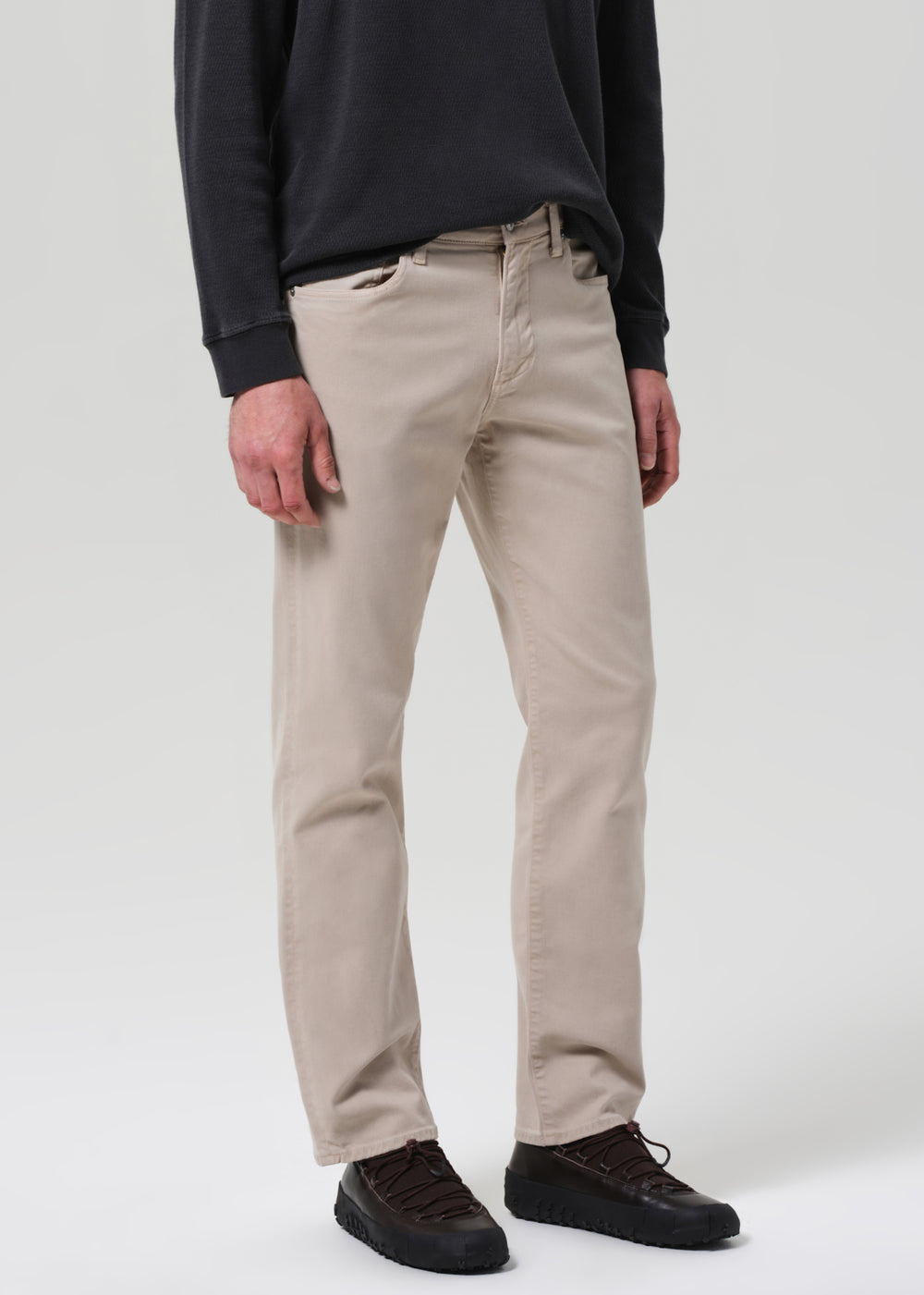 Elijah Relaxed Straight Cashmere Touch Wheat