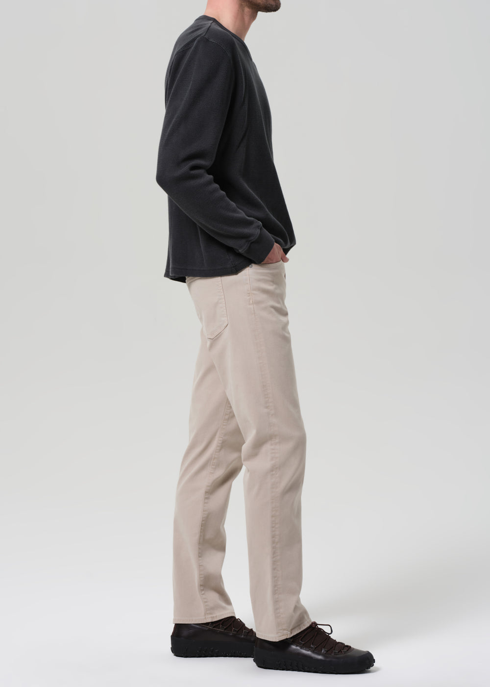 Elijah Relaxed Straight Cashmere Touch Wheat