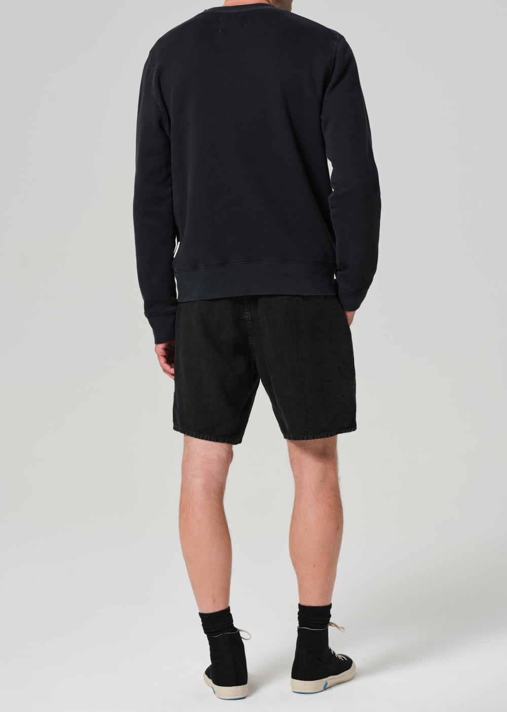 Drawstring Deck Short Washed Black
