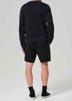 Drawstring Deck Short Washed Black