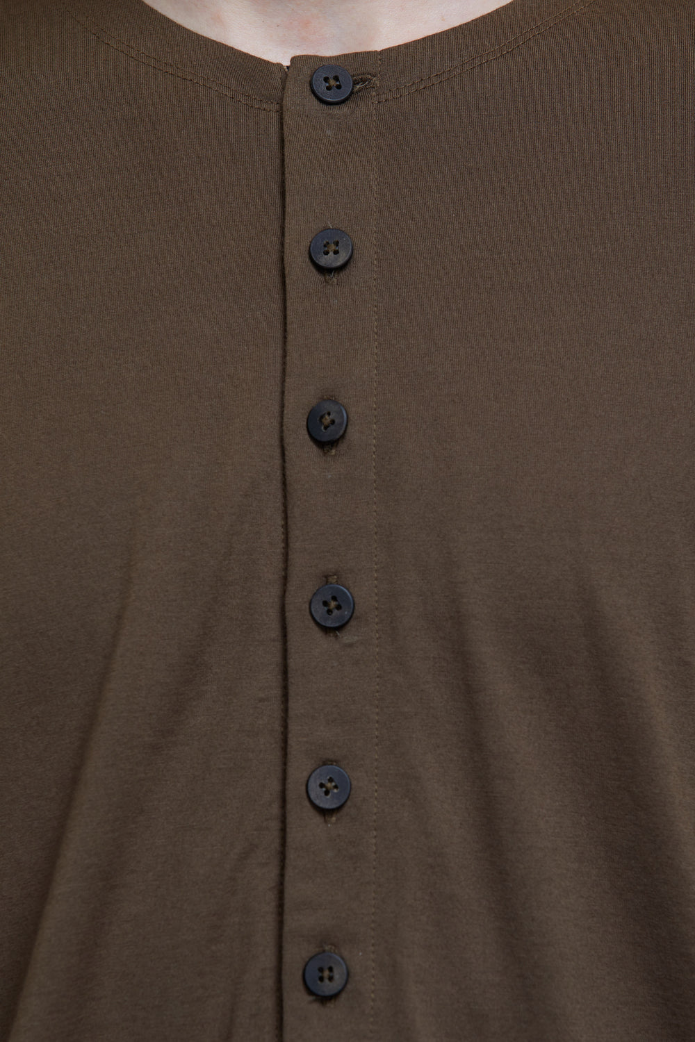 Henley Neck Long Sleeve T Shirt
