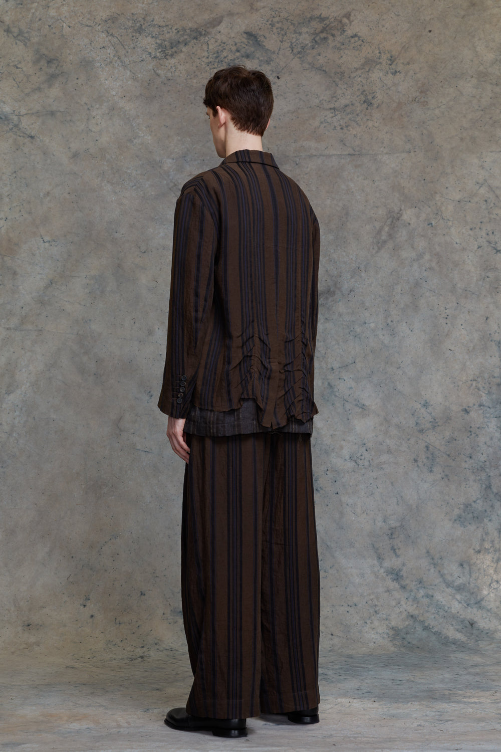 Layered Double Seam 3 Button Blazer