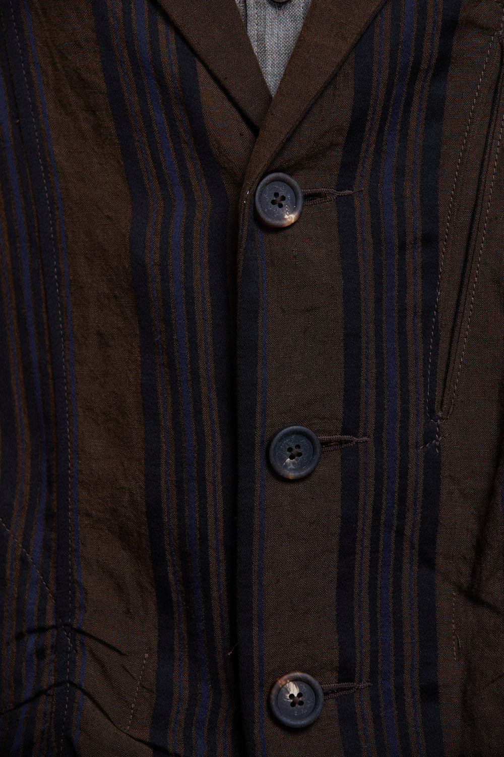 Layered Double Seam 3 Button Blazer