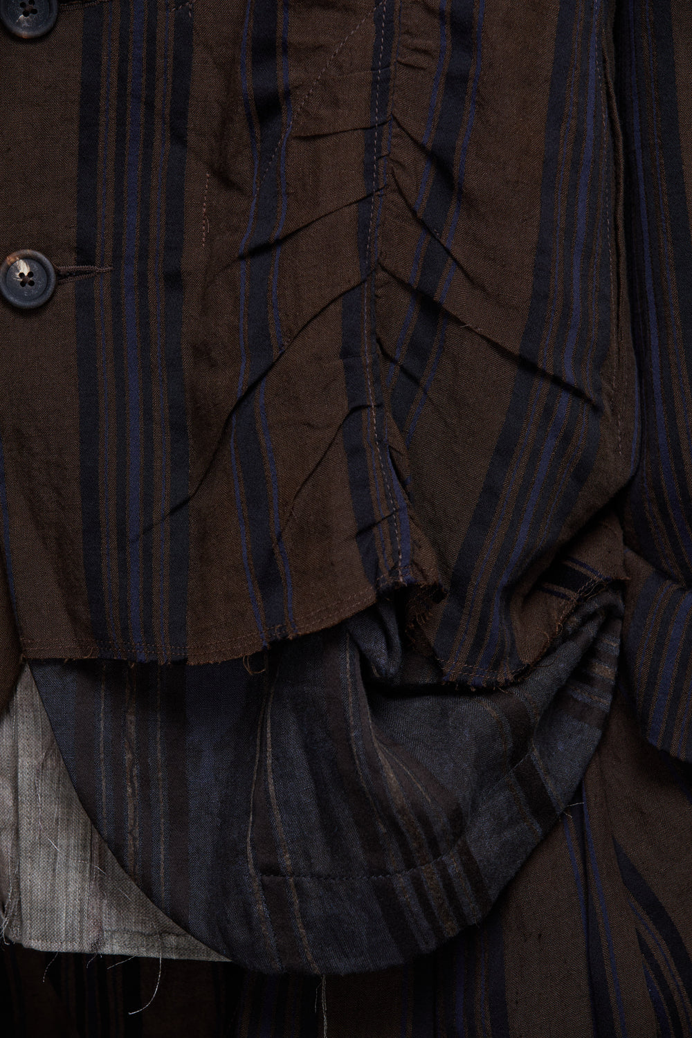 Layered Double Seam 3 Button Blazer