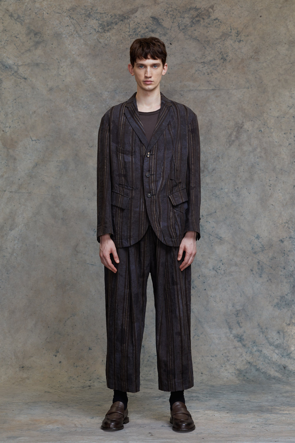 Asymmetrical Wrinkled Blazer