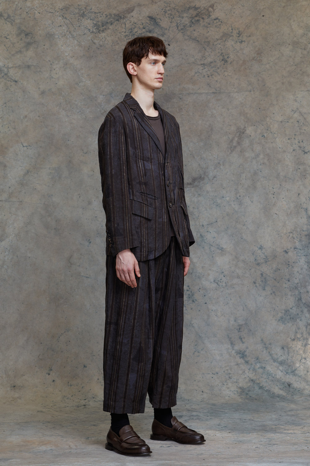 Asymmetrical Wrinkled Blazer