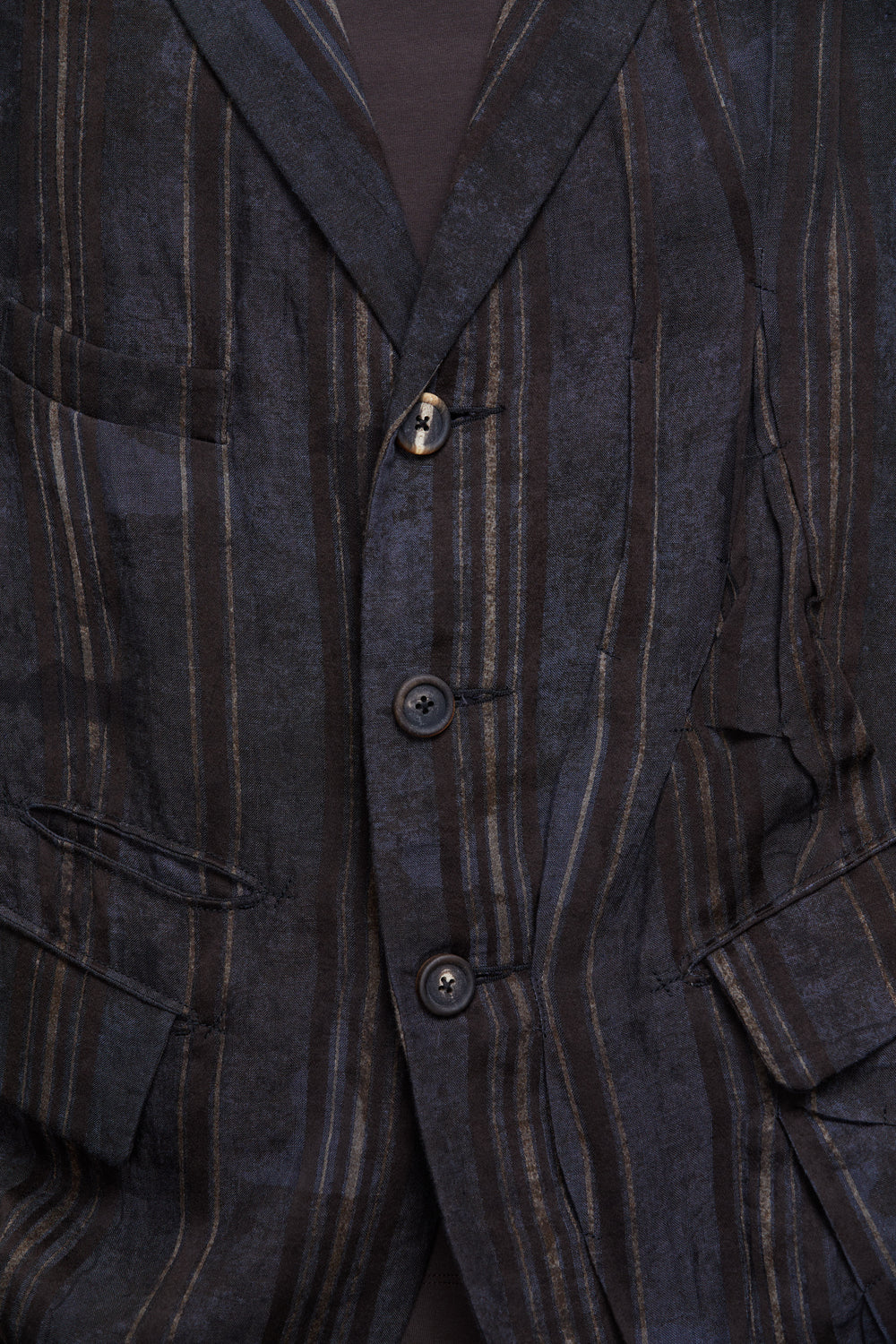 Asymmetrical Wrinkled Blazer