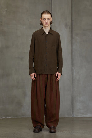 Classic Puppytooth Shirt Khaki Brown