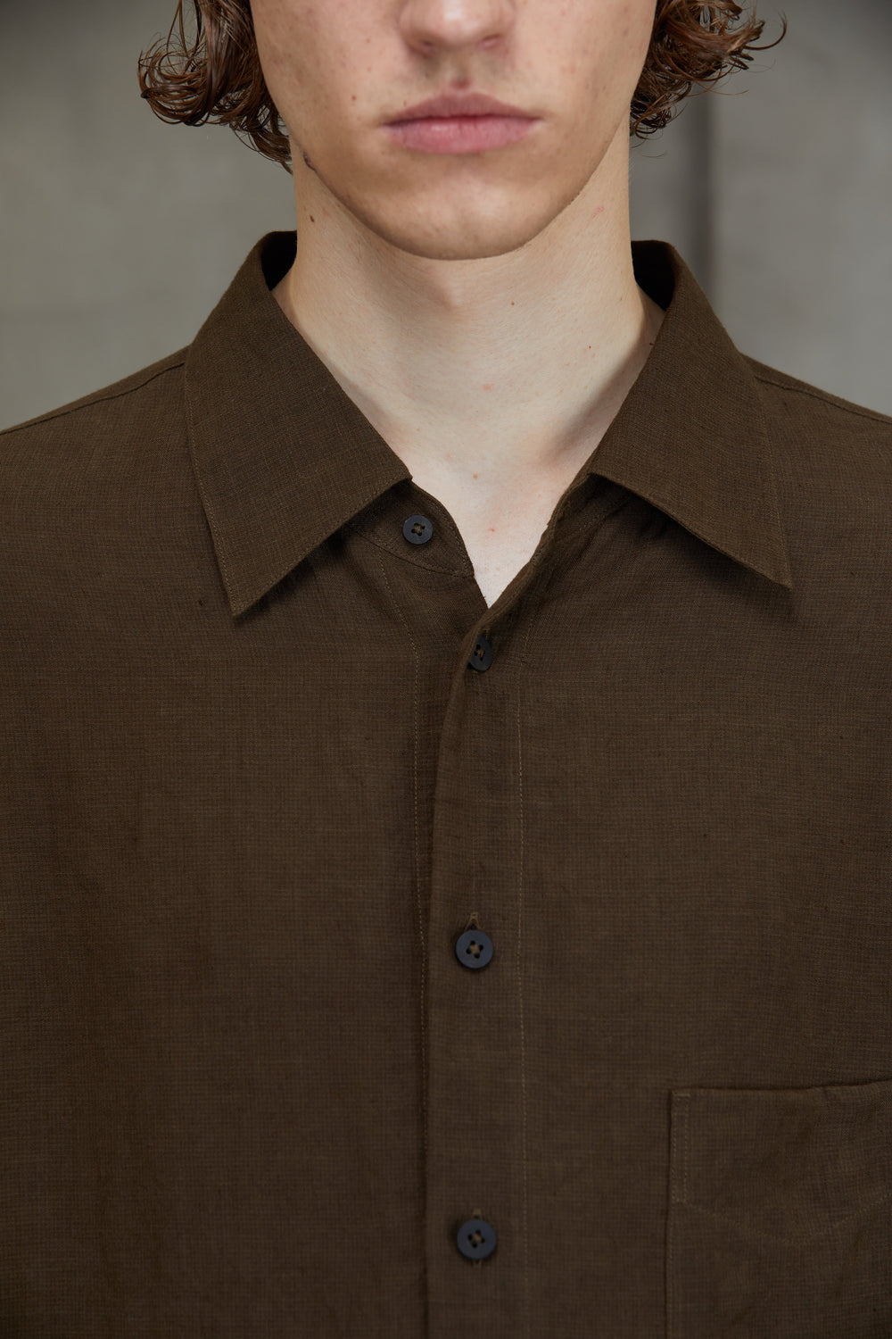 Classic Puppytooth Shirt Khaki Brown