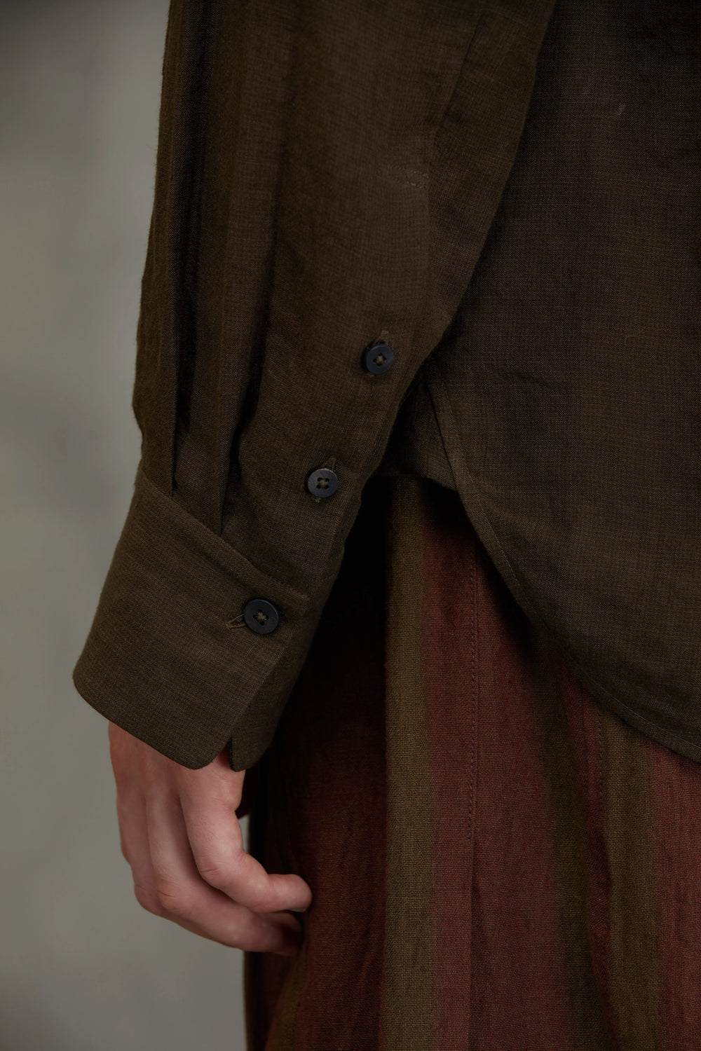 Classic Puppytooth Shirt Khaki Brown