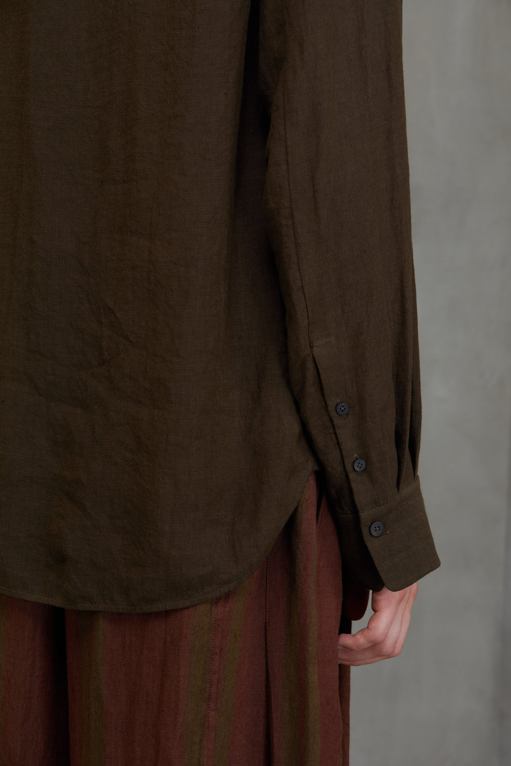Classic Puppytooth Shirt Khaki Brown