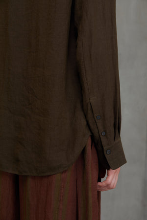 Classic Puppytooth Shirt Khaki Brown