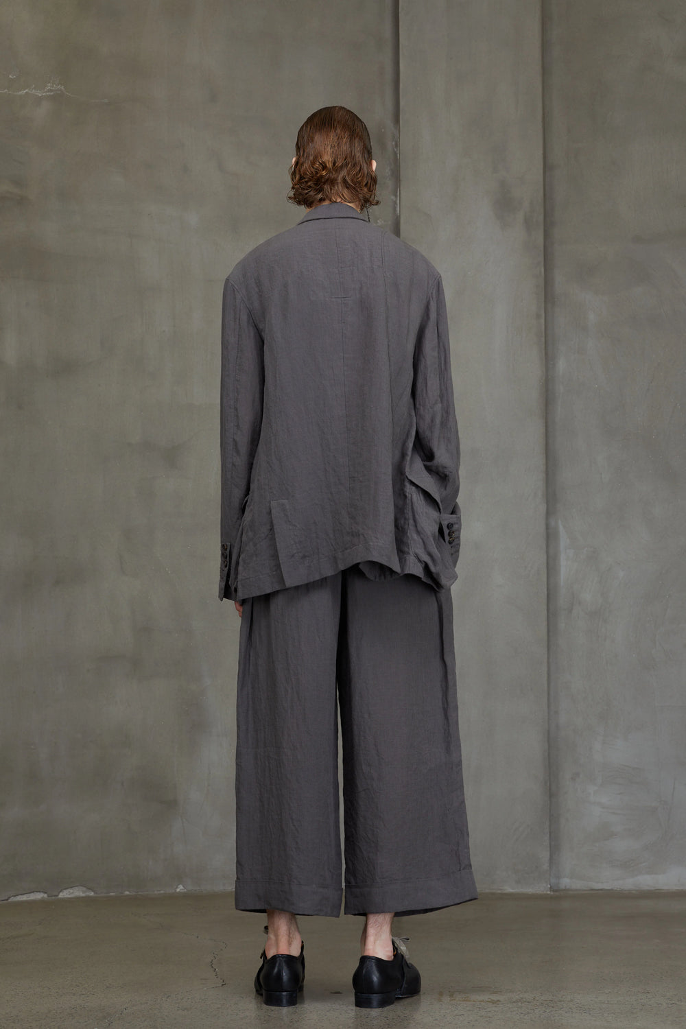 3 Button Long Jacket Grey