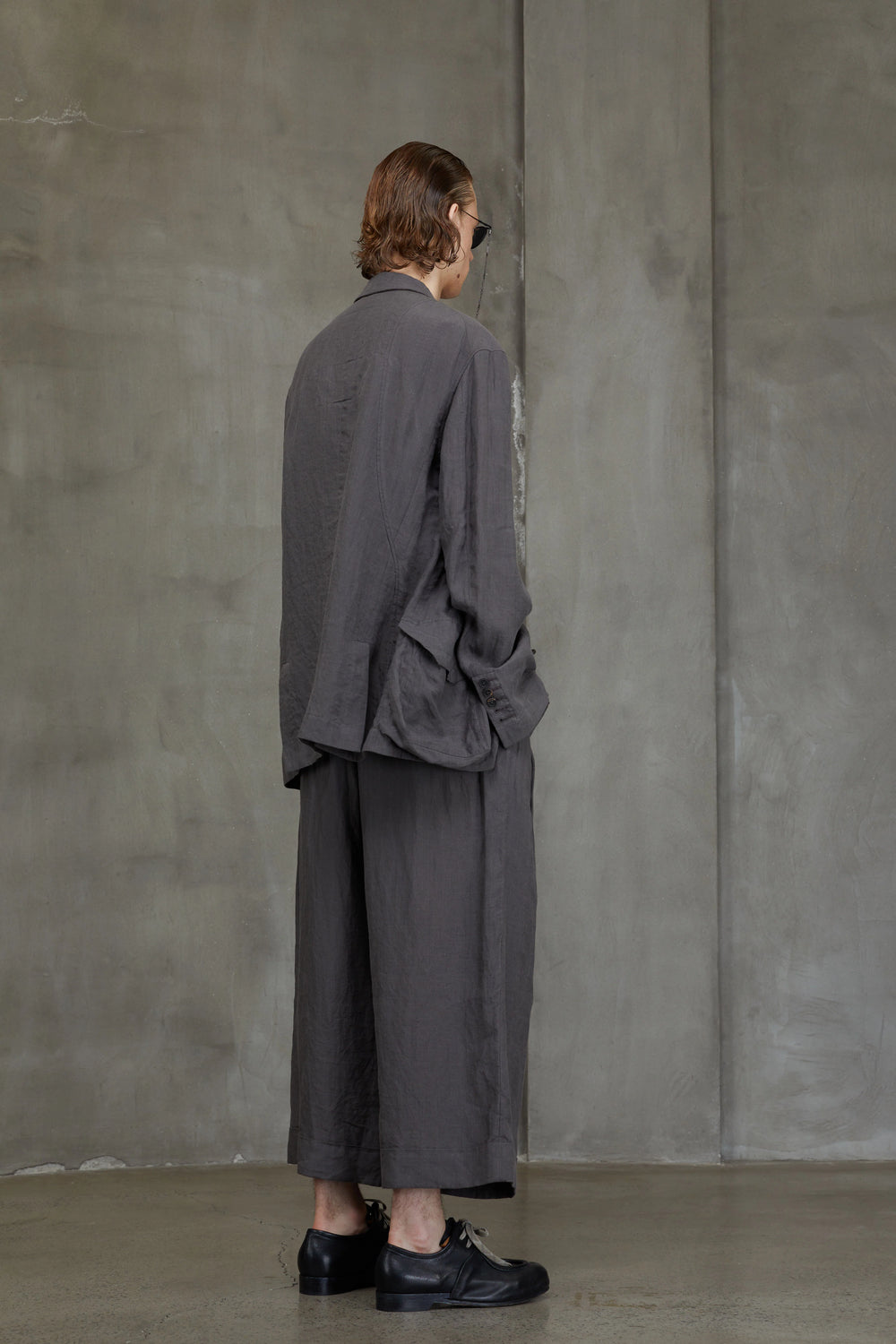 3 Button Long Jacket Grey