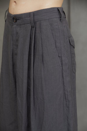 Cropped Trousers Grey