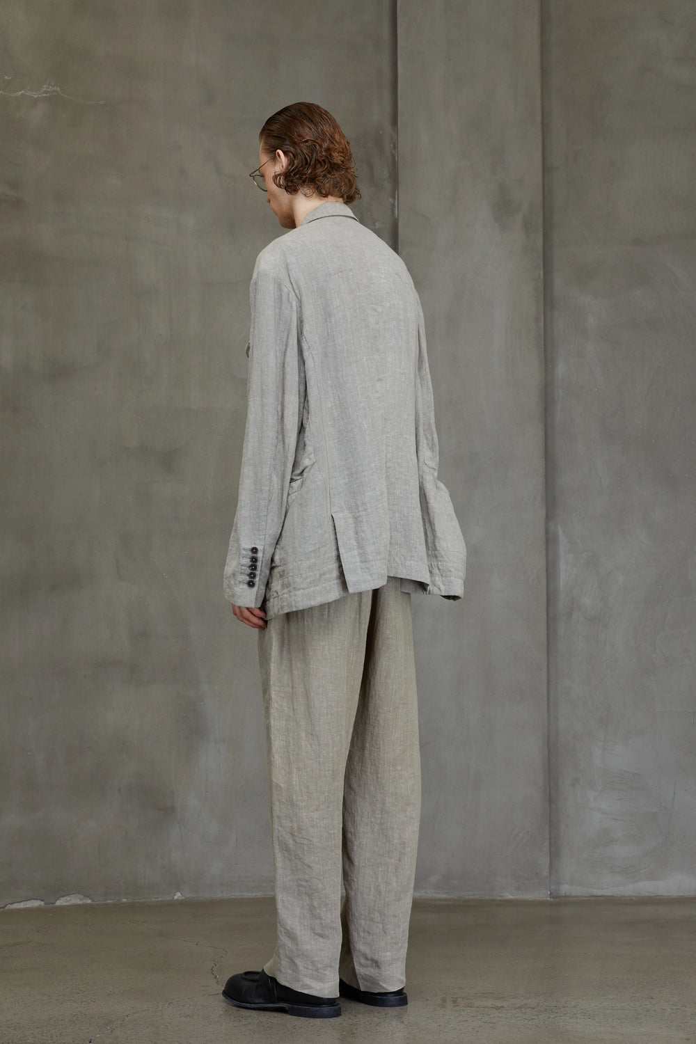 Hidden Patchwork 2 Button Jacket Faded Stone