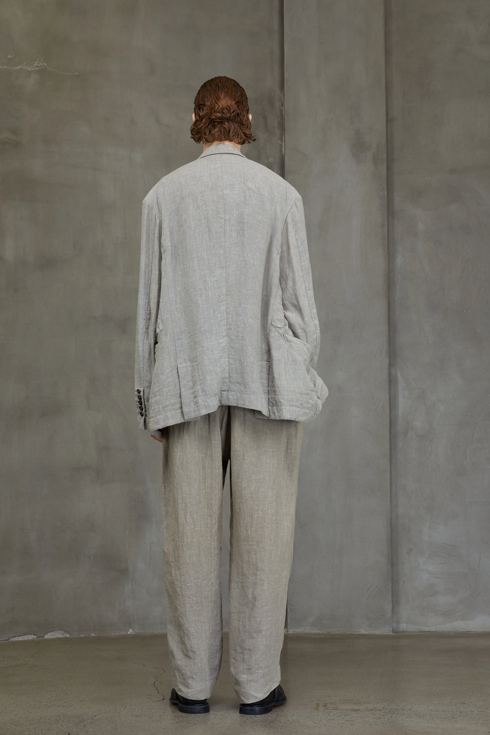 Hidden Patchwork 2 Button Jacket Faded Stone