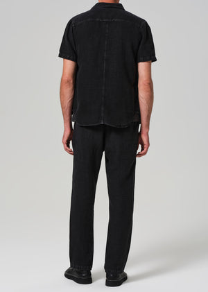 Drawstring Deck Pant Washed Black