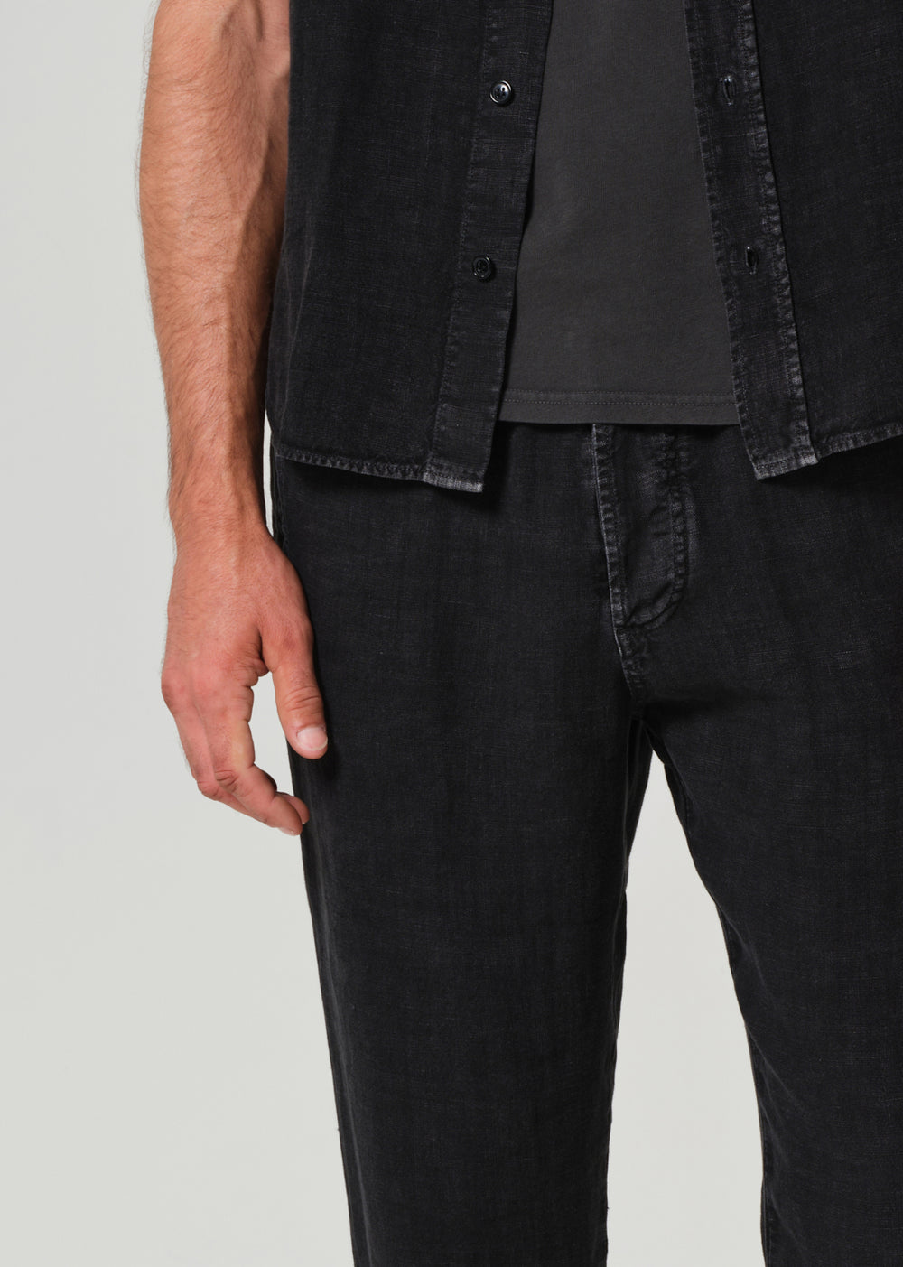 Drawstring Deck Pant Washed Black