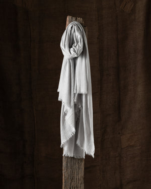 705 Open Large Slow Cashmere Scarf Latte
