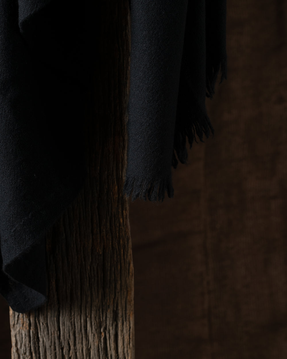 710 Simple Large Cashmere Throw Black