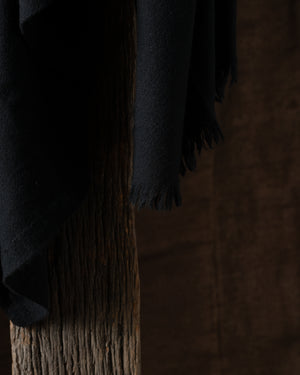 710 Simple Large Cashmere Throw Black