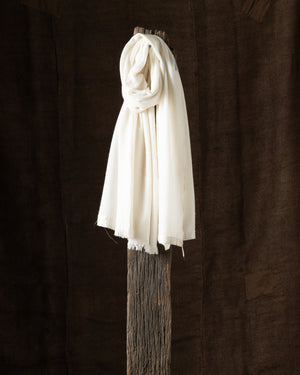 710 Simple Large Cashmere Throw White