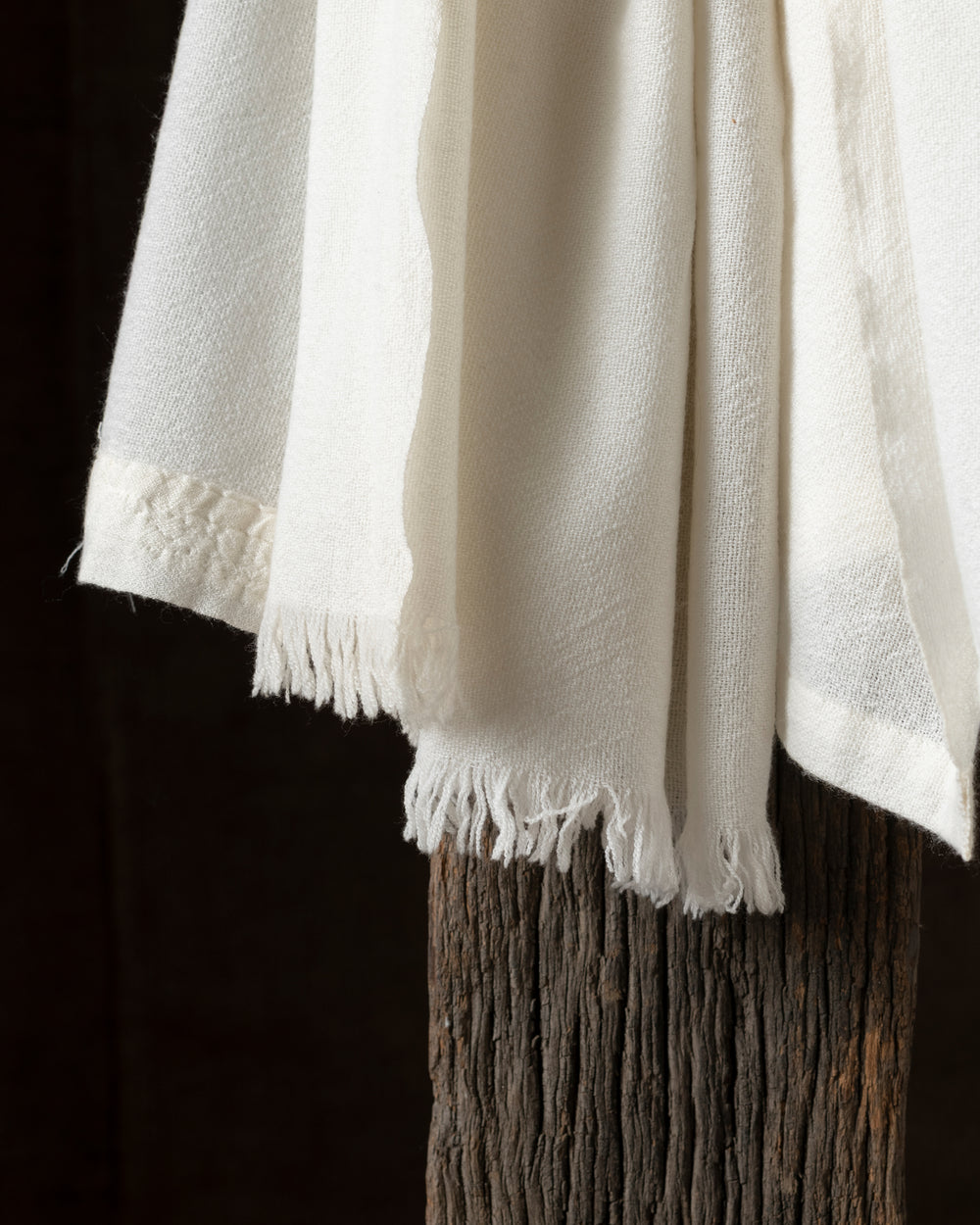 710 Simple Large Cashmere Throw White