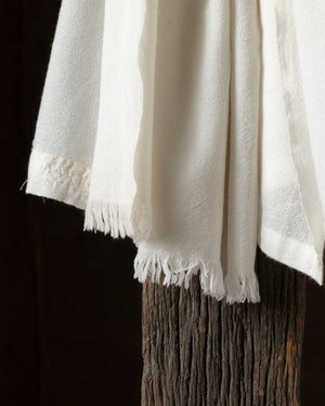 710 Simple Large Cashmere Throw White