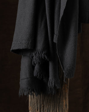 710 Simple Large Cashmere Throw Old Black