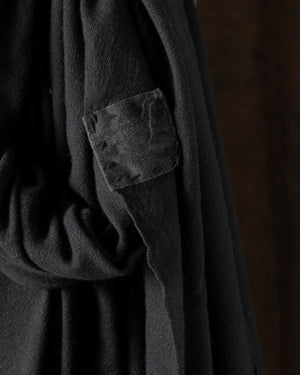 710 Simple Large Cashmere Throw Old Black