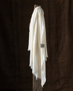 720 Simple Med VT Cashmere Throw White