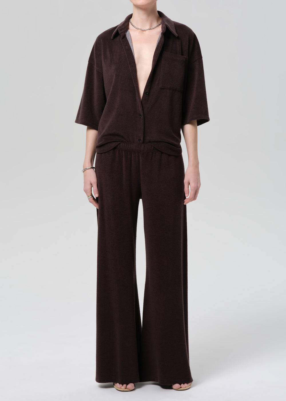 Francis Knit Shirt Chocolate