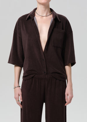 Francis Knit Shirt Chocolate