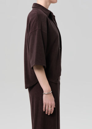 Francis Knit Shirt Chocolate