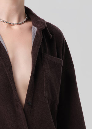 Francis Knit Shirt Chocolate