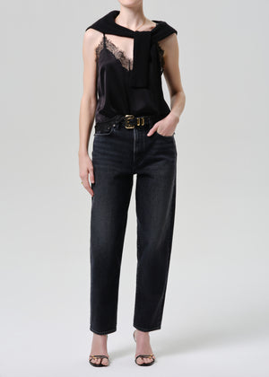 Lace Trimmed Cami Black