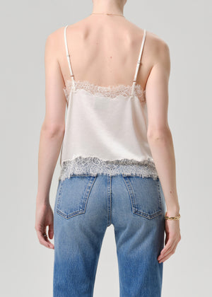 Lace Trimmed Cami Cream