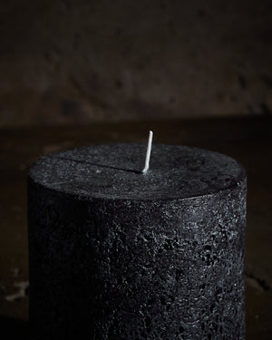 Textured Candle Black Small