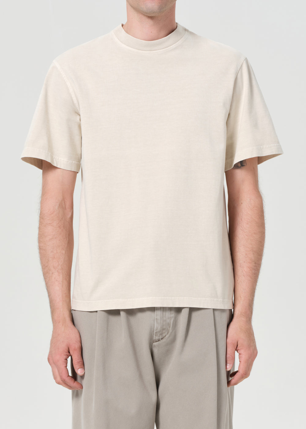 Asha Mock Neck Tee Brown Rice