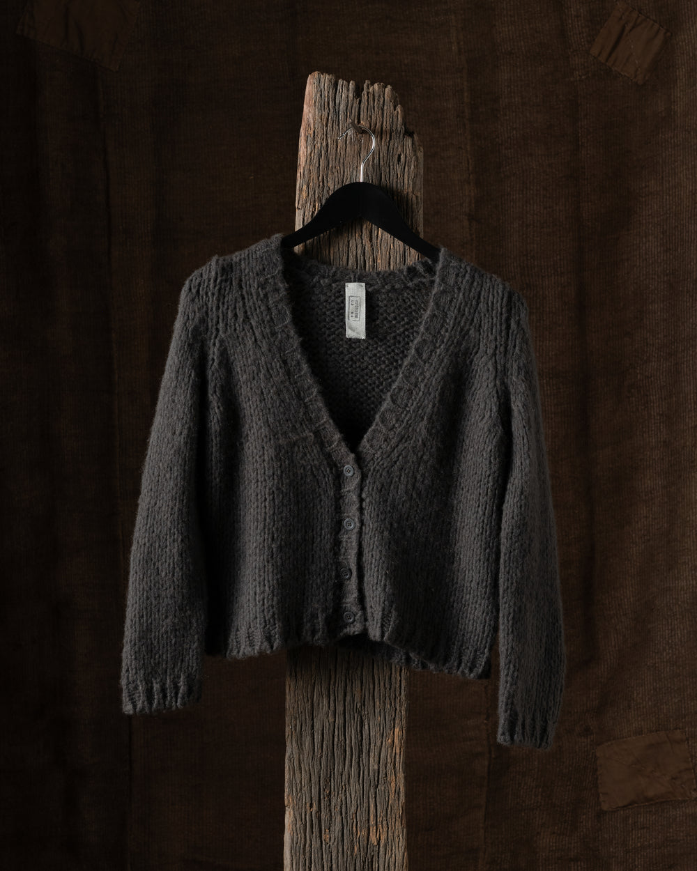 Knitted Cashmere Cardigan Mud