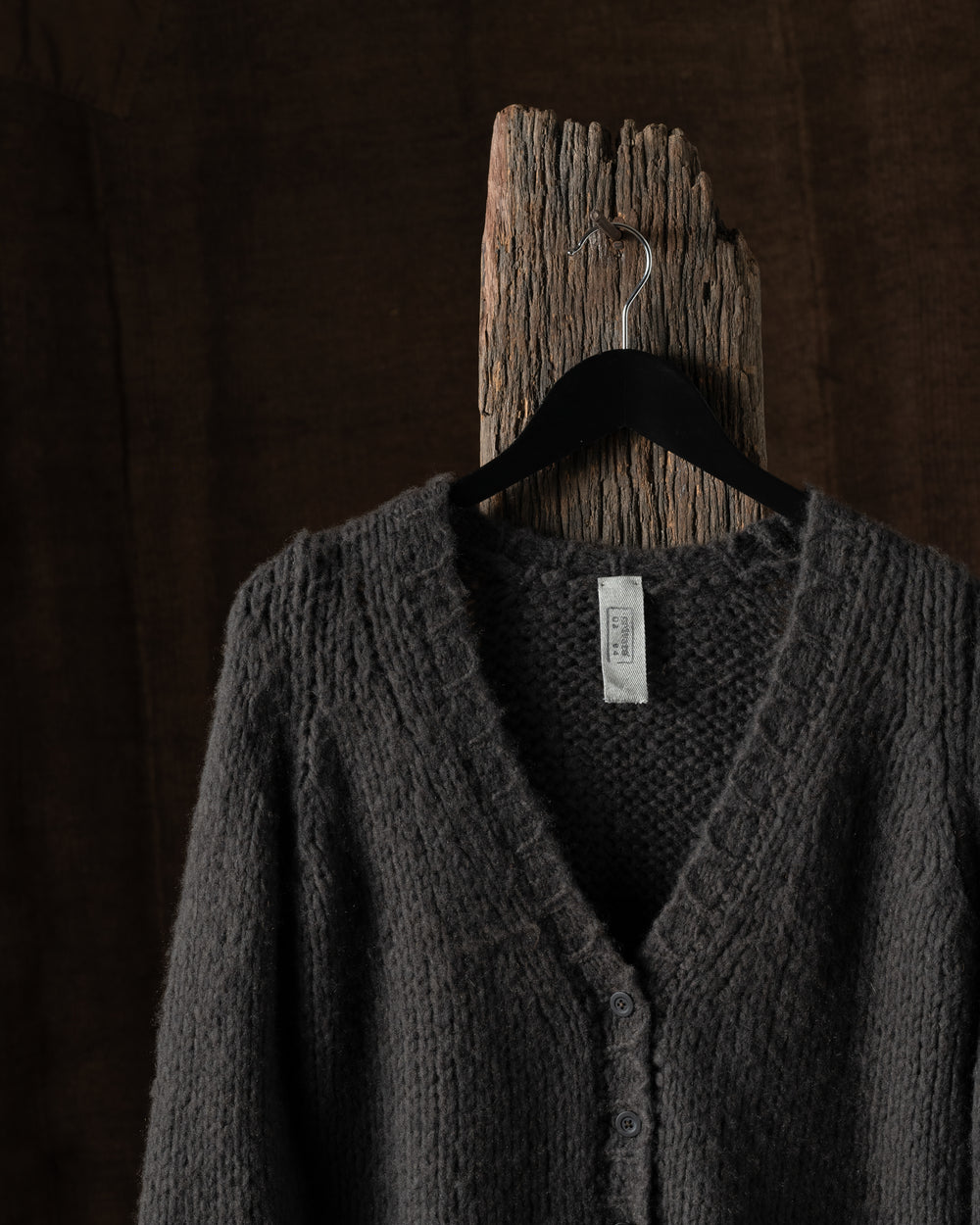 Knitted Cashmere Cardigan Mud
