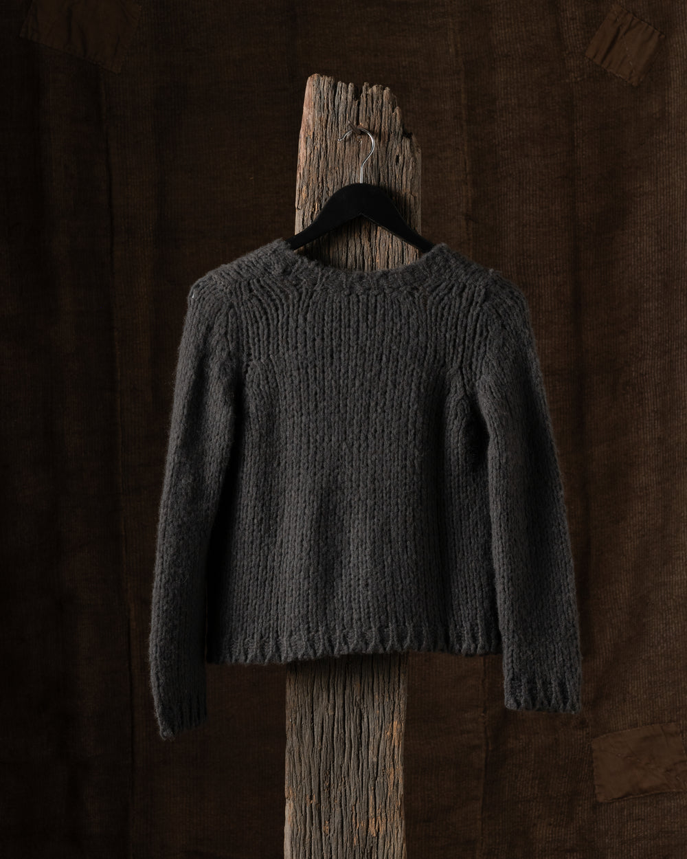 Knitted Cashmere Cardigan Mud