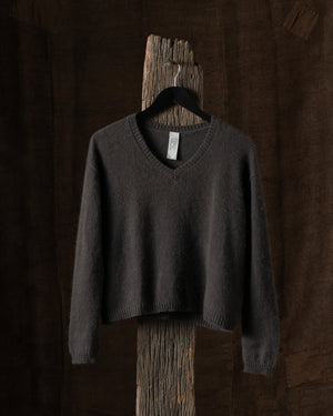 Knitted V Neck Sweater Mud