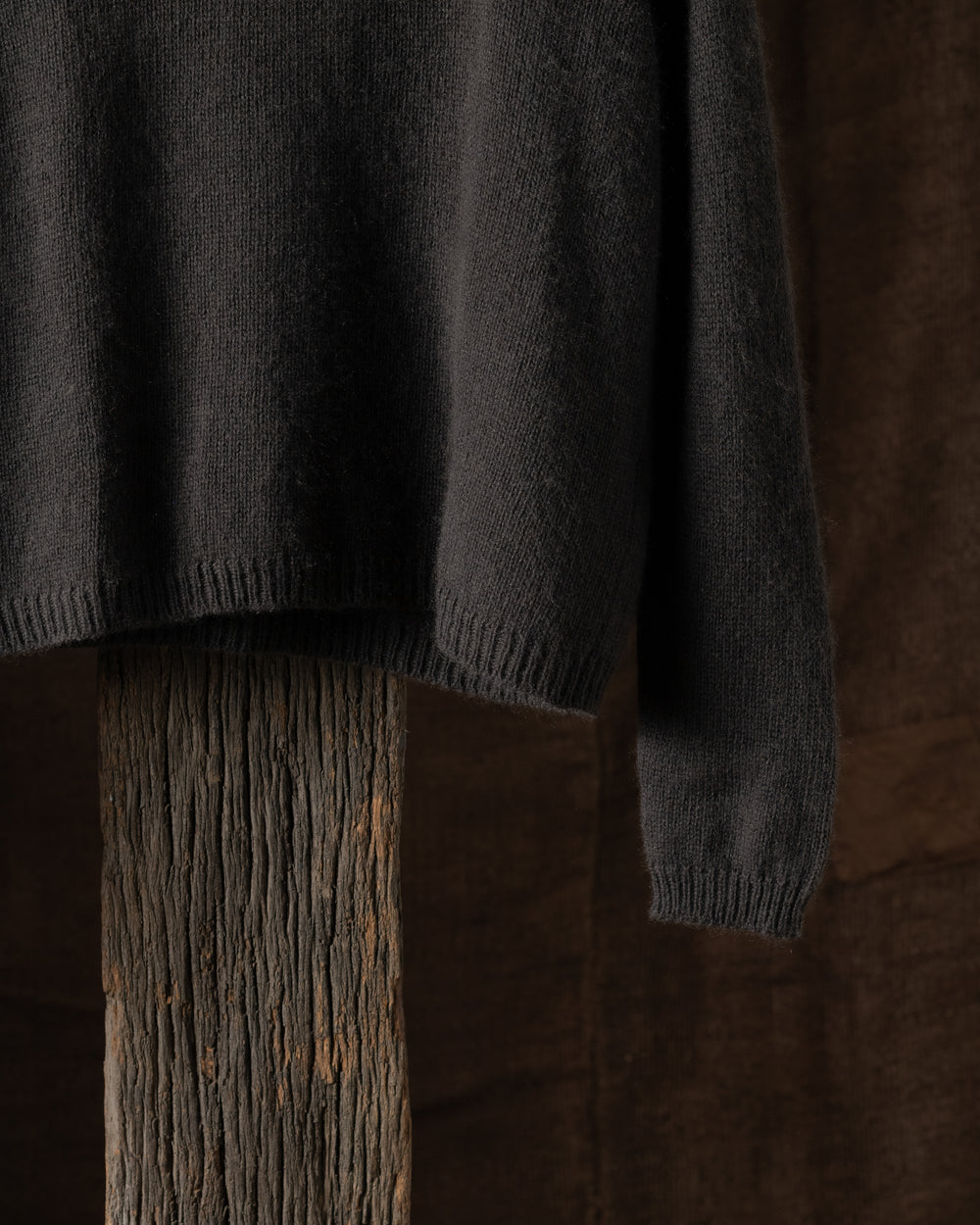 Knitted V Neck Sweater Mud
